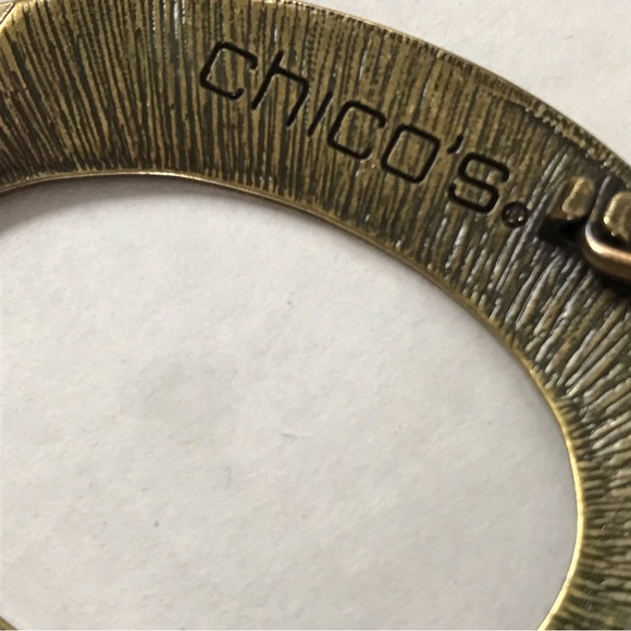 CHICOS Adjustable Belt Genuine Leather Taupe with Bronze Buckle 26-41 inches - Picture 13 of 15